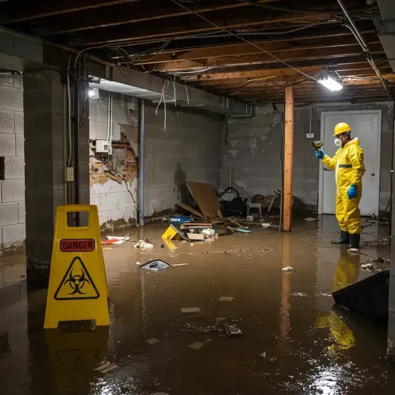 Flooded Basement Electrical Hazard in Warwick, RI Property